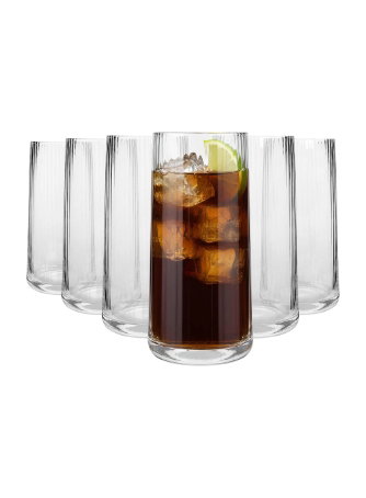 550ml Chelsea Optic Crystal Highball Glasses - Pack of 6