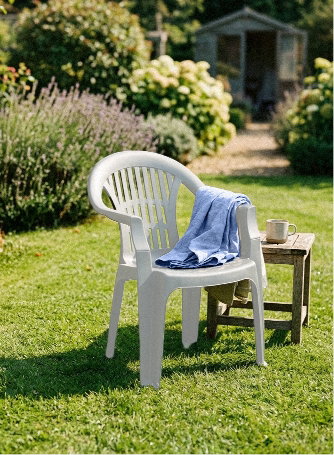 Irem Garden Dining Chairs - White - Pack of 6