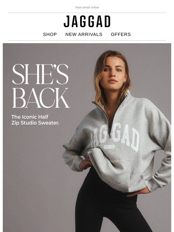 BACK IN STOCK - The Iconic Studio Half Zip Sweater