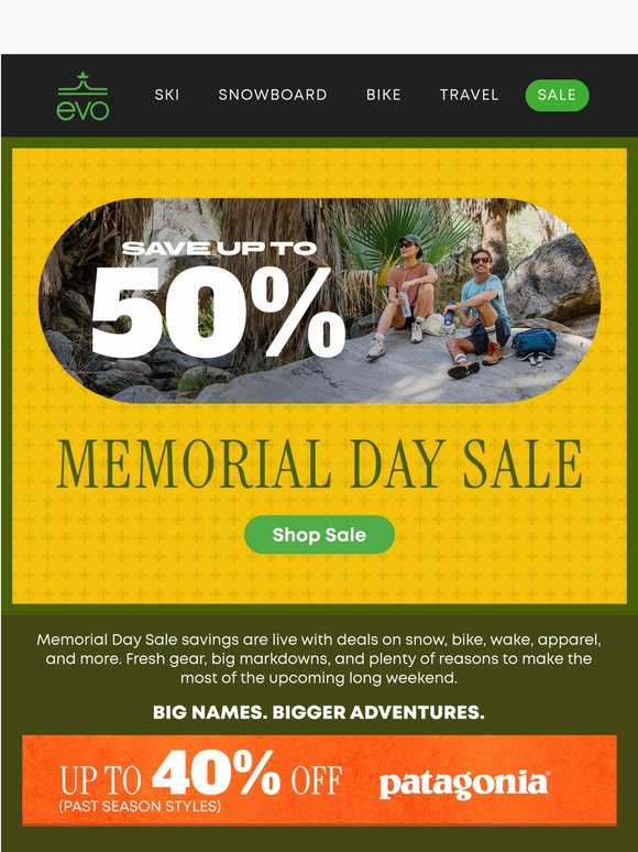 Memorial Day Sale = Summer Mode Activated