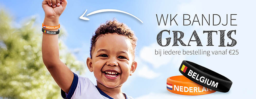Gratis WK armband bij bestelling vanaf €25,-