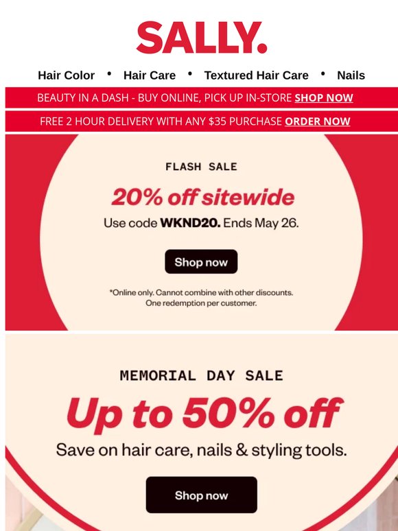 Memorial Day Glow-Up: Up to 50% Off ✨