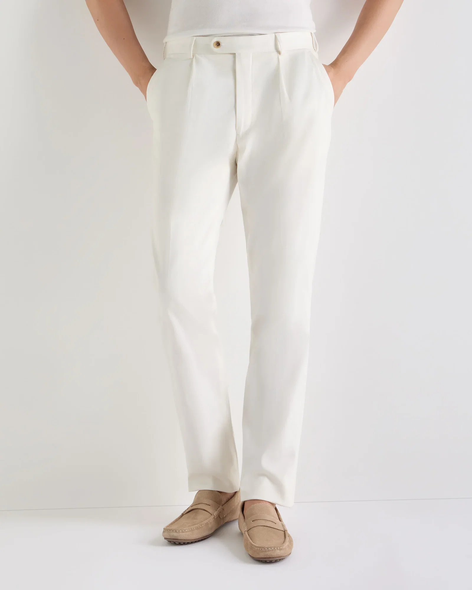 Image of Men's Atrani Cotton Trousers White