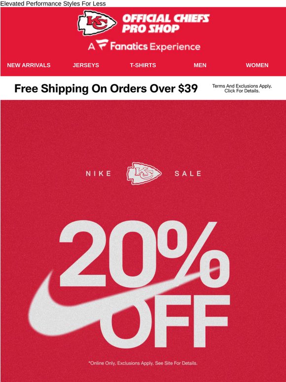 Starts Now >> 20% Off Nike