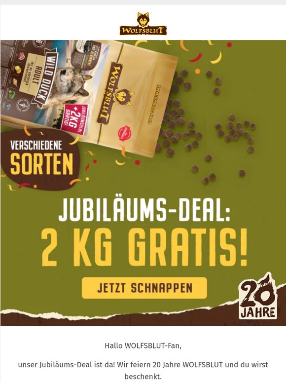 2 kg gratis Trockenfutter!
