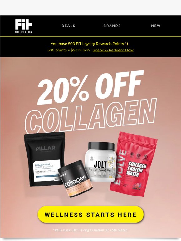 20% OFF Collagen, now’s the time ✨