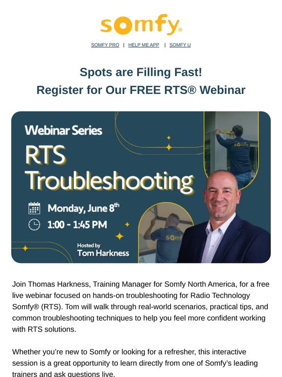 Last Chance: Register for Free RTS® Webinar!