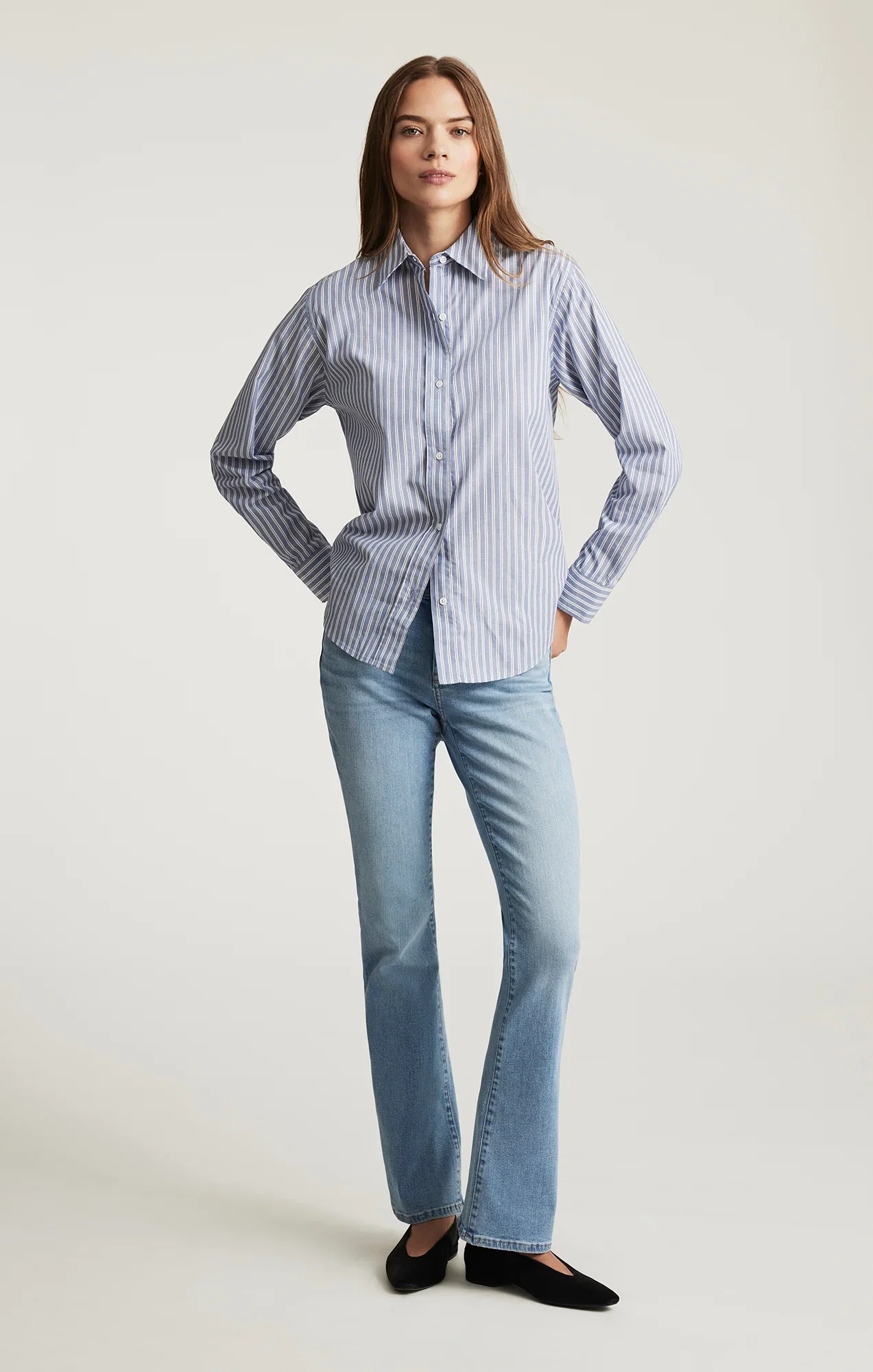 Image of MOLLY BOOTCUT IN BLEACHED TRIBECA