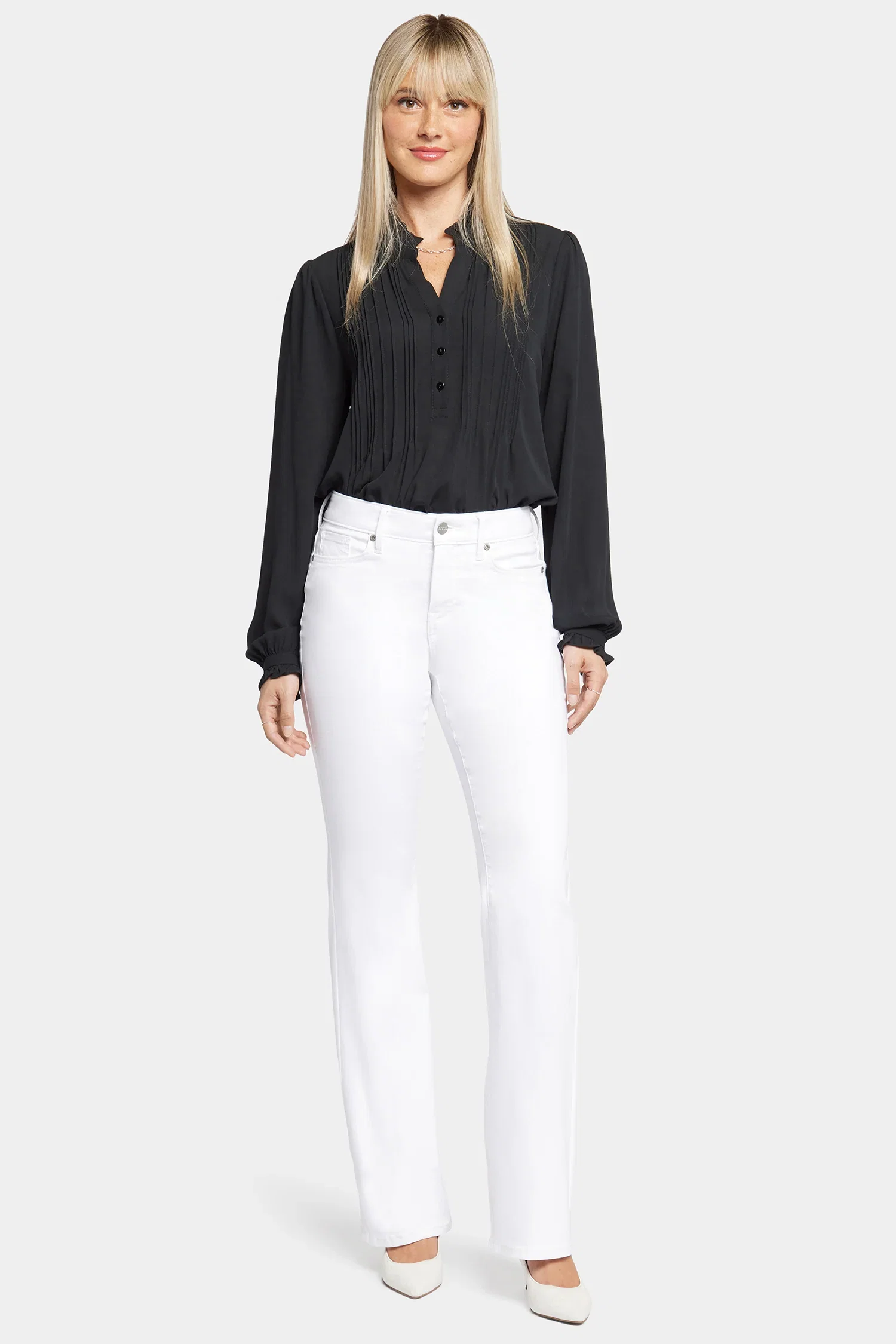 Image of Blake Slim Flared Jeans - Optic White