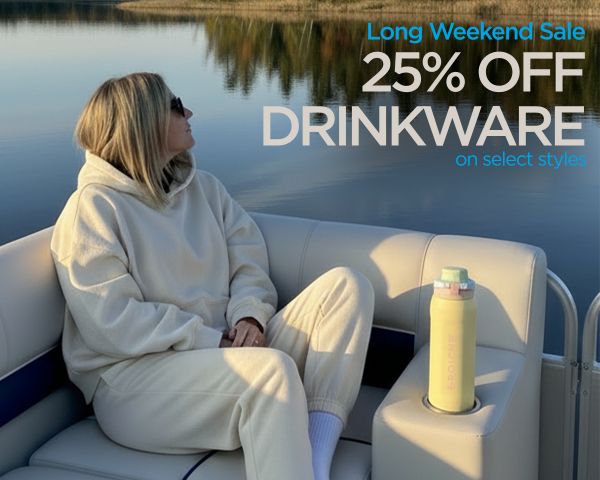 Long Weekend Sale 25% off drinkware