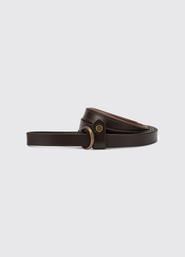 Riley 5ft Leather slip lead - Mahogany