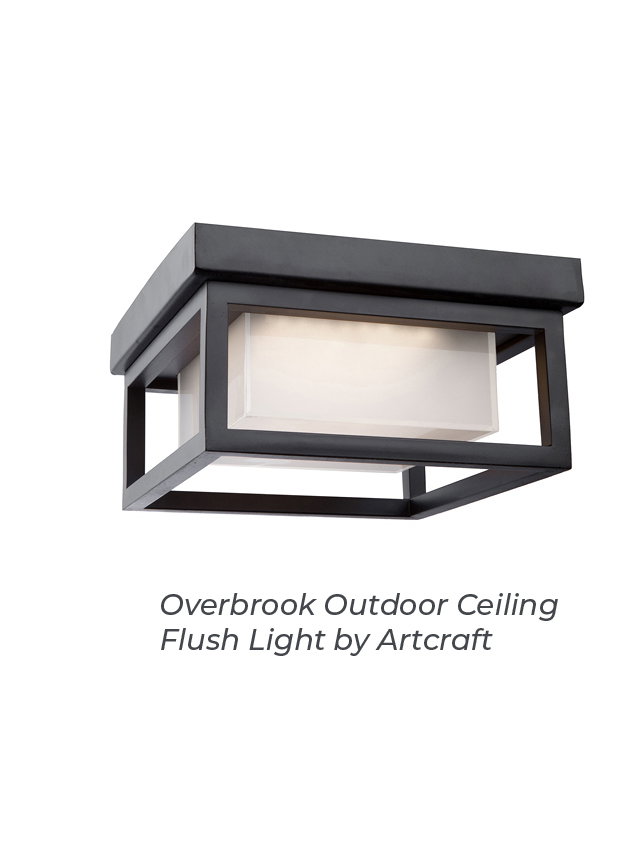 Overbrook Outdoor Ceiling Flush Light by Artcraft