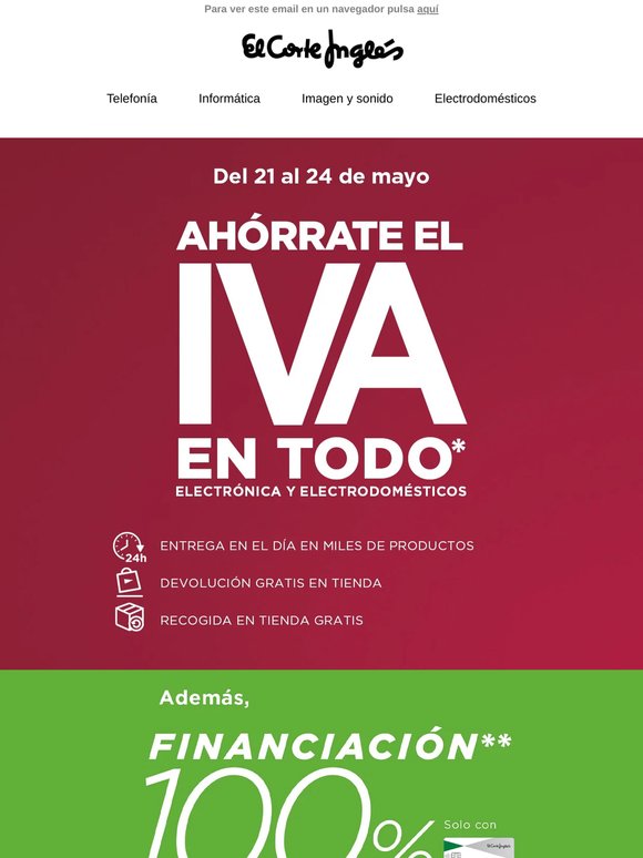 Ahórrate el IVA en TODO* Electrónica y Electrodomésticos 💥