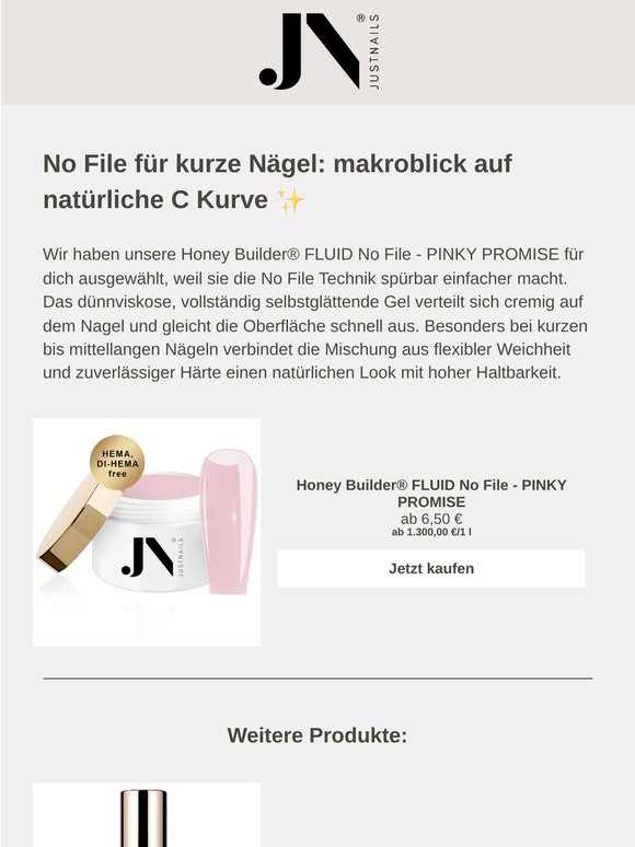 Für keine Nachfeilerei: unsere Honey Builder® FLUID No File - PINKY PROMISE ist für dich gewählt 💅