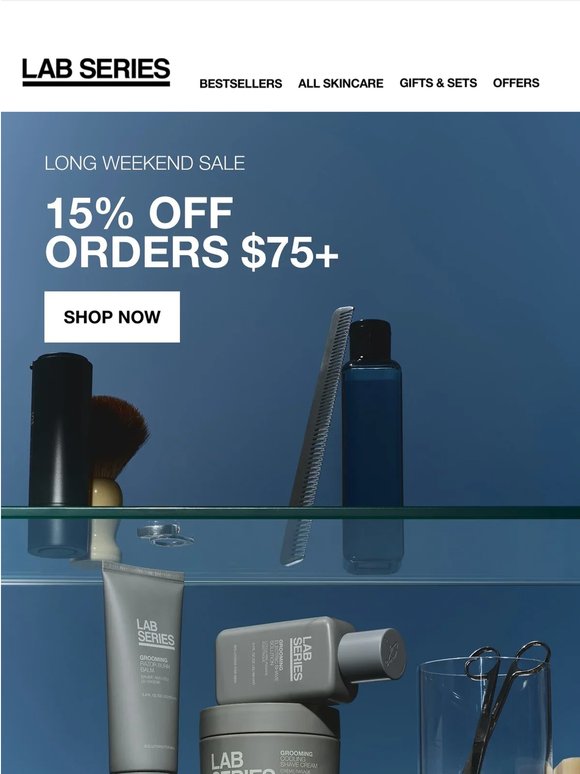 It’s On: 15% Off $75+