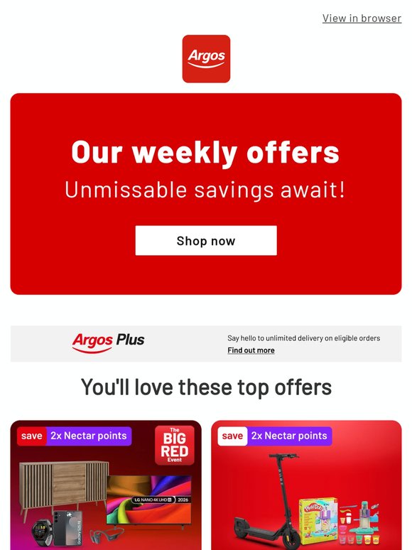 BIG RED codes + top offers? Open this email 🔥