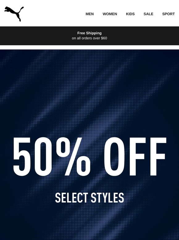 50% Off Select Styles