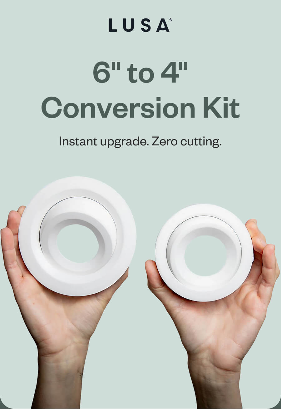 6" to 4" Conversion Kit Instant upgrade. Zero cutting.