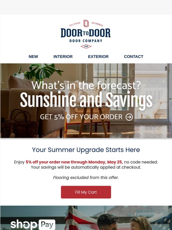 Let’s Take 5% Off Your Entire Order ☀️