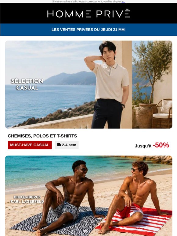 💎SÉLECTION CASUAL | BIKKEMBERGS, KARL LAGERFELD Beachwear | TOMMY HILFIGER Montres et Lunettes...