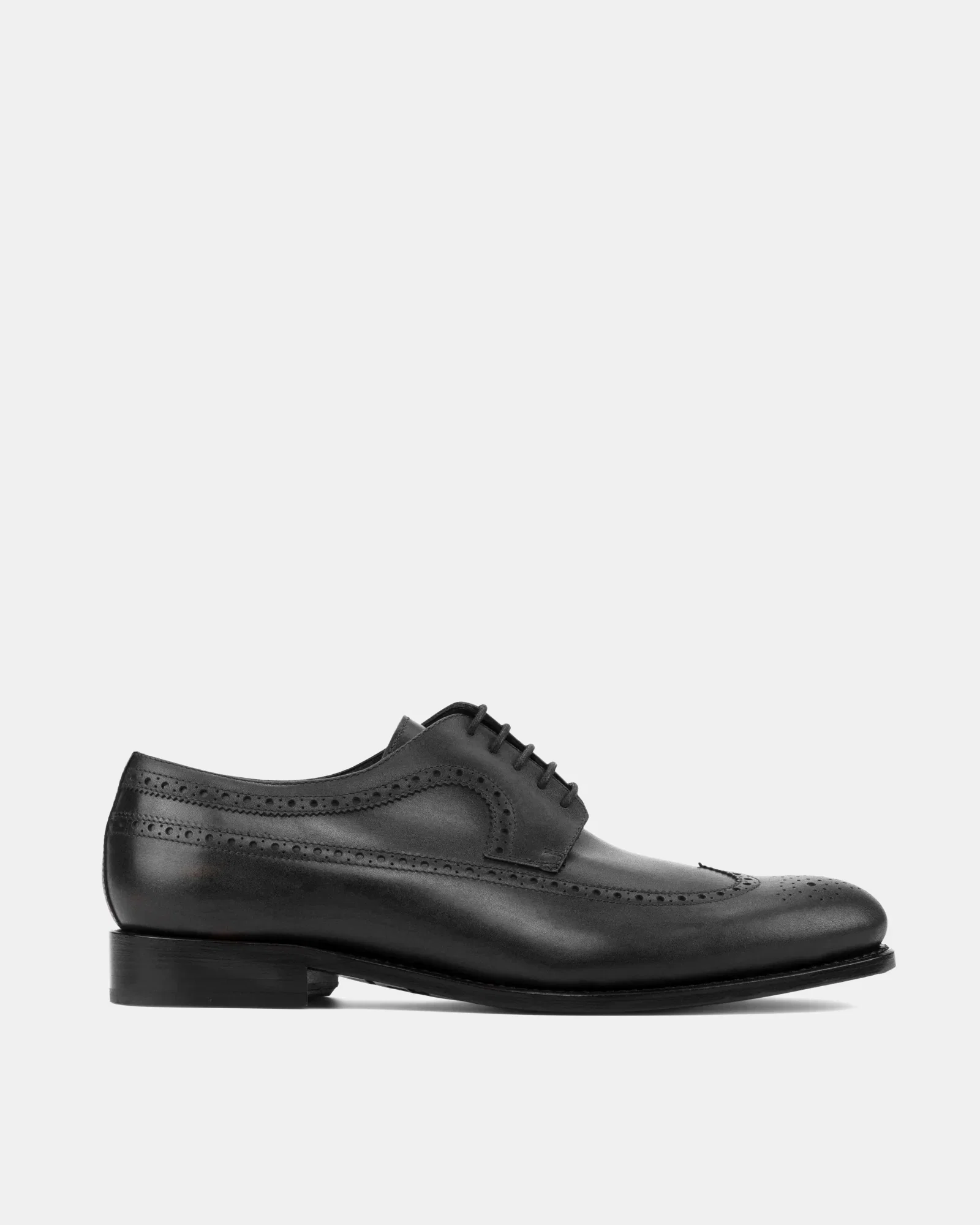 Image of Alex Black Calf Wingtip Derby - 675