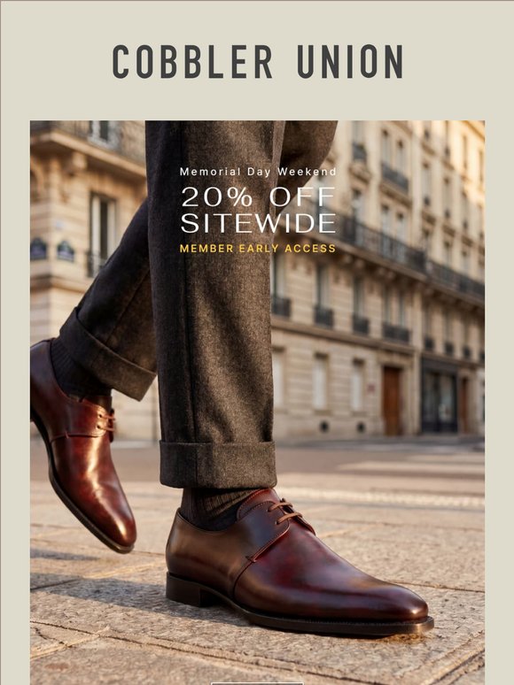 20% off starts tonight — members only