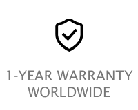 1-Year Warranty Worldwide