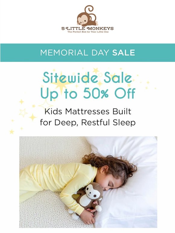 Up to 50% off mattresses, no joke!