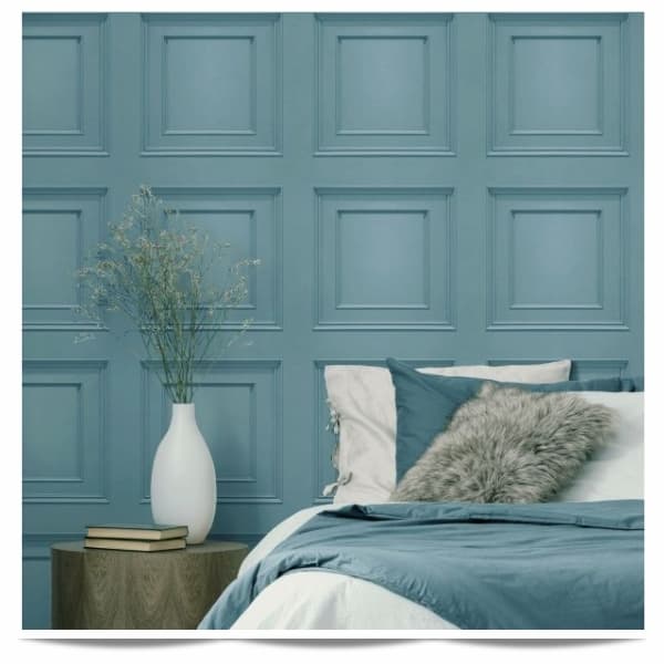 Oliana Panel Wallpaper Blue World of Wallpaper 8499