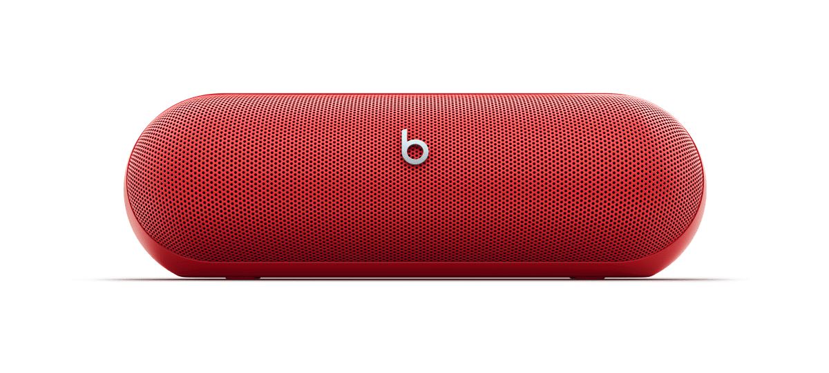 Beats Pill shown in red