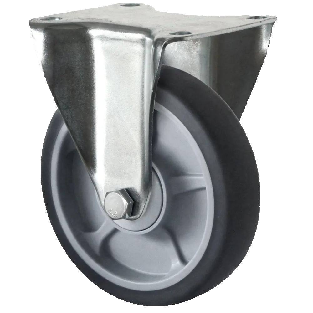 CASCOO Bockrolle - Serie P2G2 - Thermoplast-Rad - Rad-Ø 100 bis 200 mm - Bauhöhe 125 bis 235 mm - Tragkraft 135 bis 250 kg
