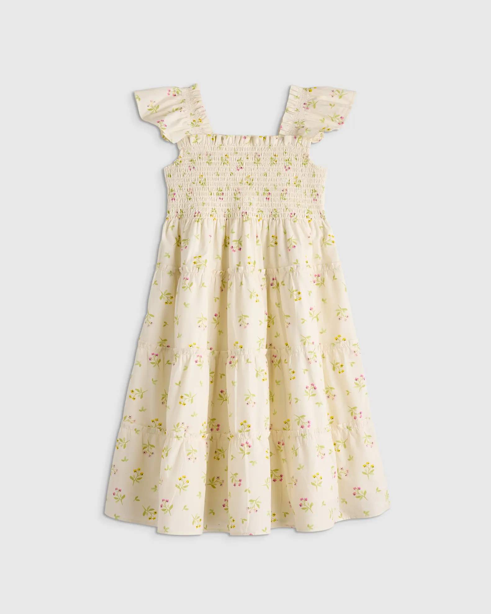 100% Organic Cotton Poplin Smocked Dress