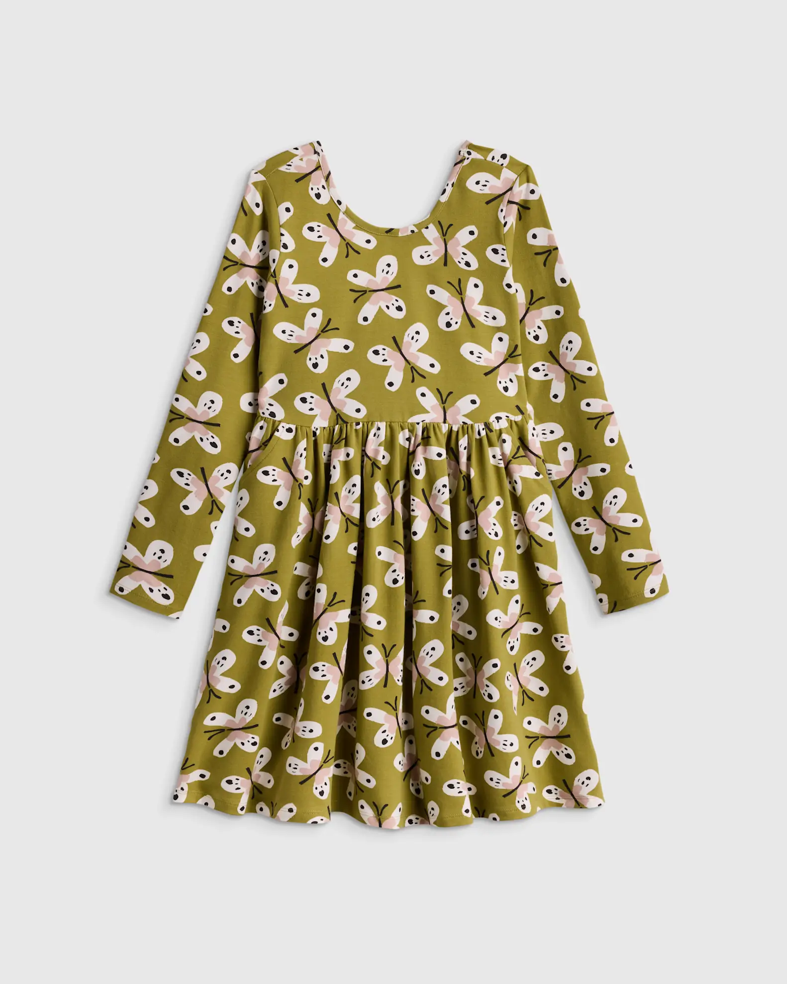 Organic Cotton Long Sleeve Skater Dress 