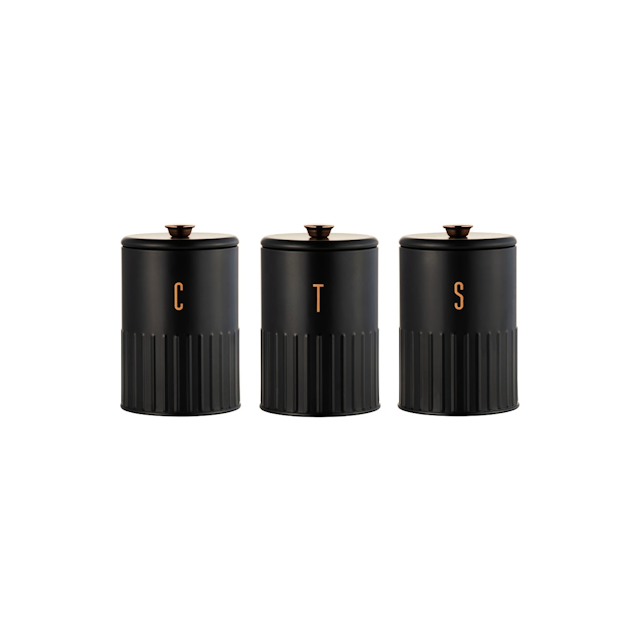 Astor Canister Set of 3 Black Gift Boxed