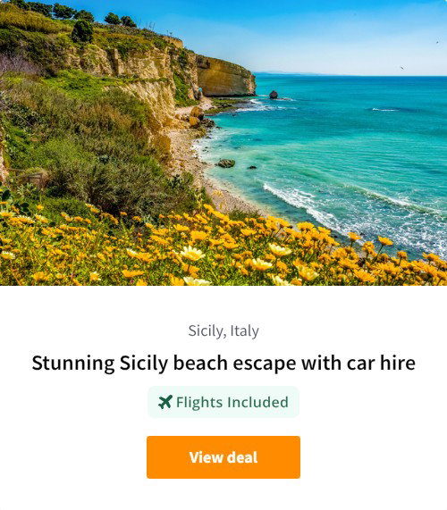 Stunning Sicily beach escape with car hire