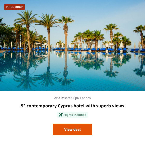 5* contemporary Cyprus hotel with superb views