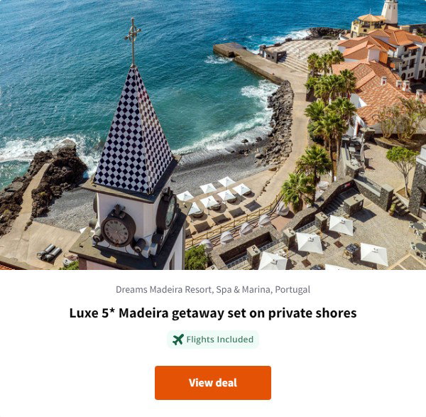 Luxe 5* Madeira getaway set on private shores