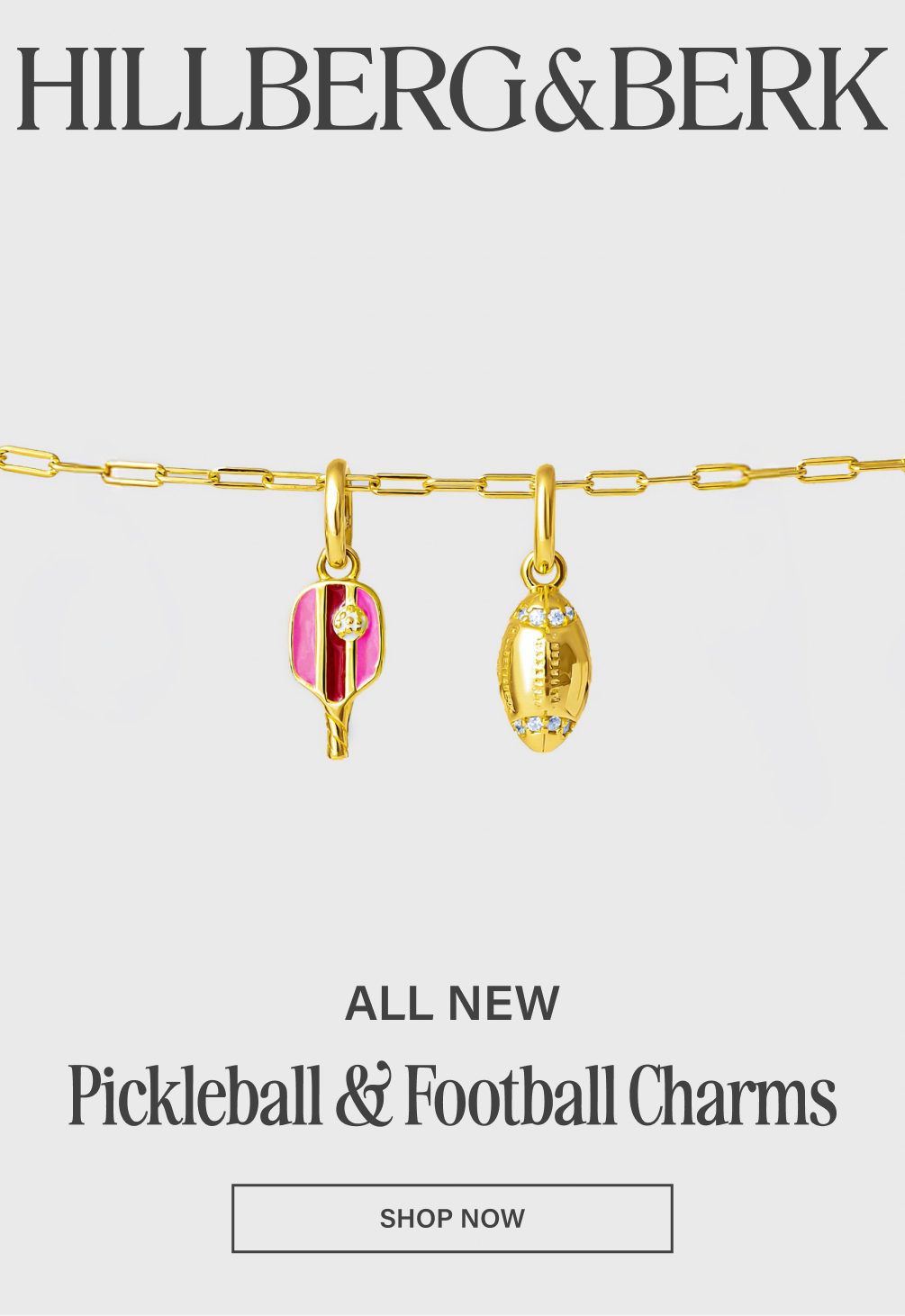Pickleball and Football Charms