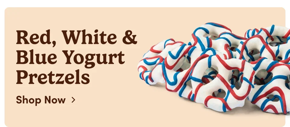 Red, White & Blue Yogurt Pretzels