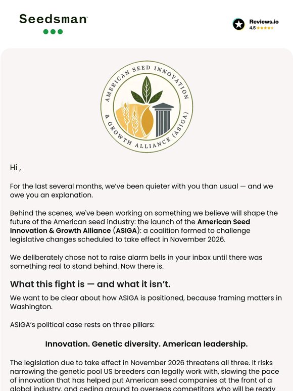 The future of American seed genetics is at risk