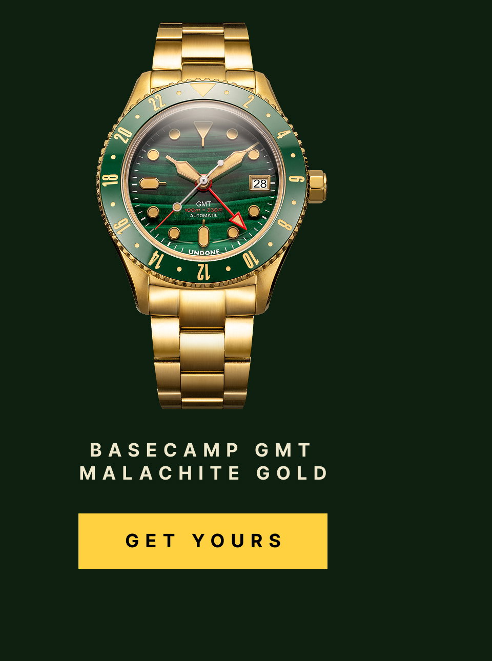 UNDONE - Basecamp GMT Malachite Gold