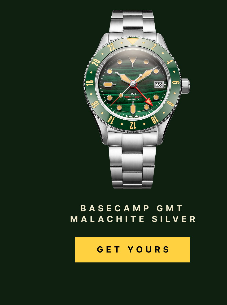 UNDONE - Basecamp GMT Malachite Silver