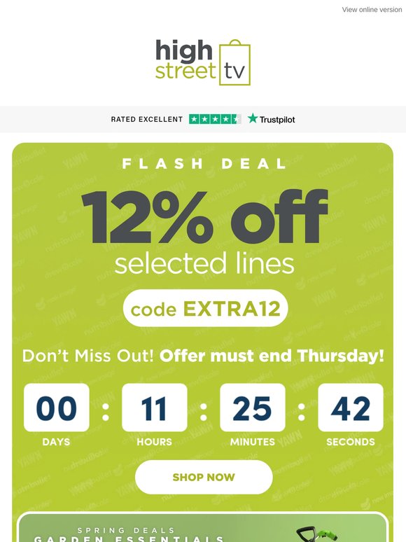 EXTRA 12% OFF - Ends Midnight!