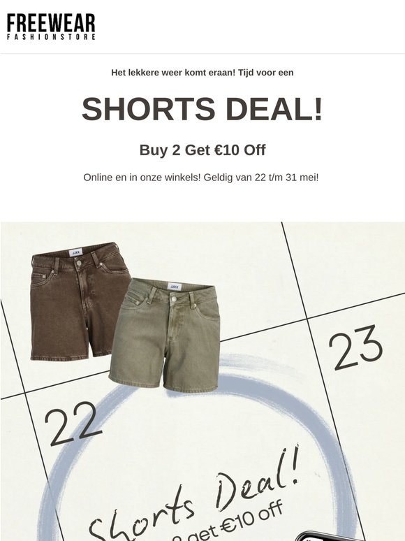 Shorts Deal! Buy 2 get €10 off!
