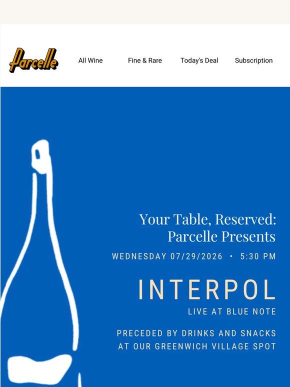 Exclusive Invite: Parcelle at Blue Note Jazz Club