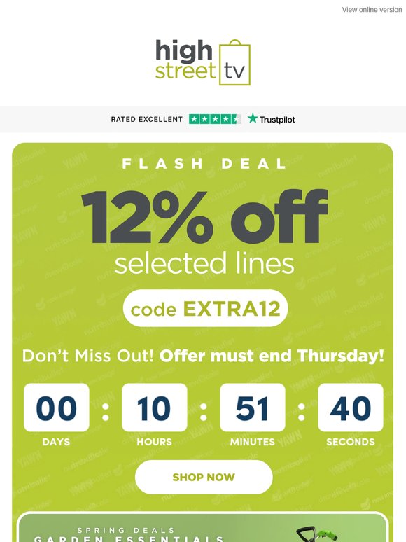 EXTRA 12% OFF - Ends Midnight!