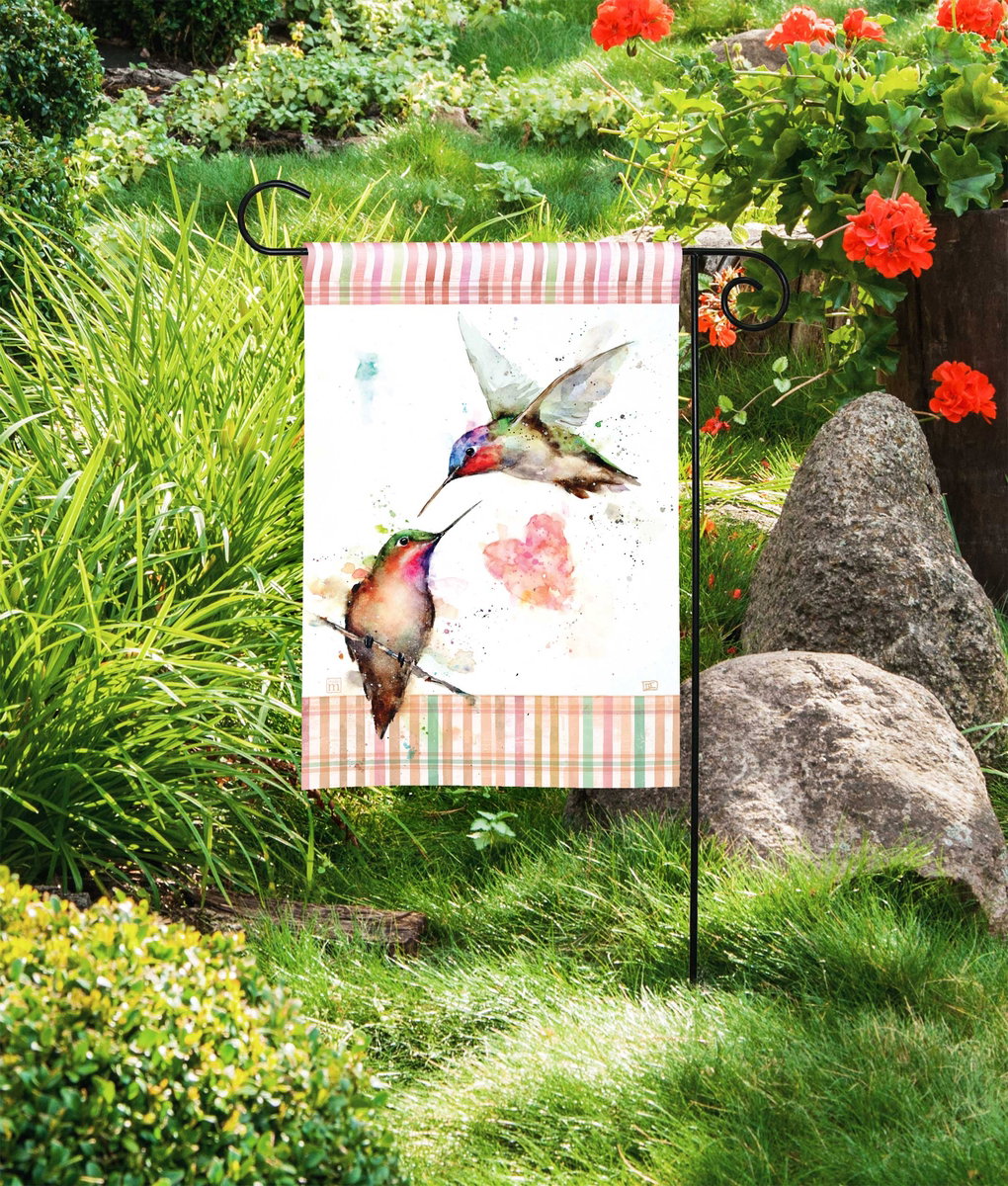 Humming Love Story Garden Flag