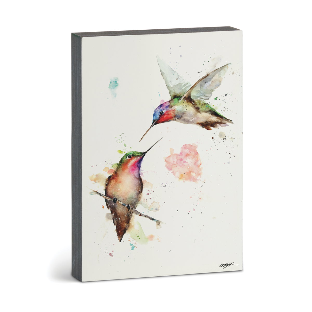 Lovebirds Wall Art - 12x8