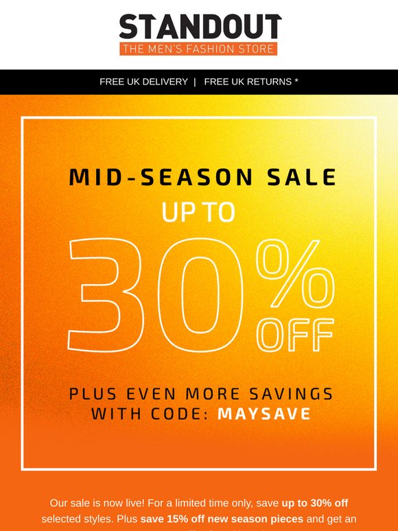 Save Up To 30% Off + Extra Savings