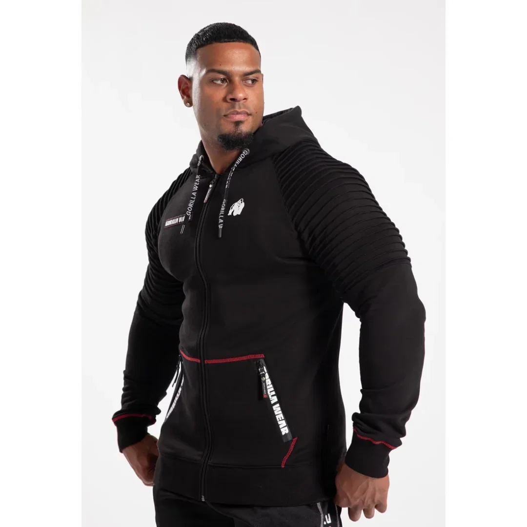 Image of Gorilla Wear Georgia Zipped Hoodie, Black (p)
